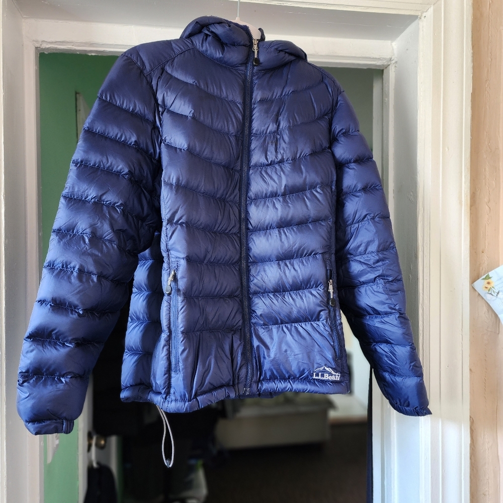 L.L Bean blue kids down jacket